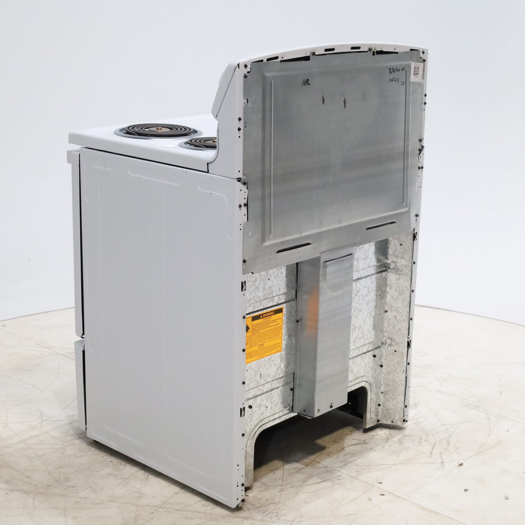 Pictures of White GE 5.0 cu. ft. Freestanding 4 Heating Element Electric Range with Dual Element Bake - Certified Refurbished - Neu Appliance Outlet - Discount Appliance Outlet in Austin, Tx