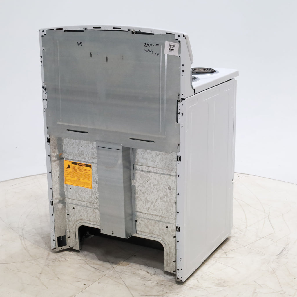 Pictures of White GE 5.0 cu. ft. Freestanding 4 Heating Element Electric Range with Dual Element Bake - Certified Refurbished - Neu Appliance Outlet - Discount Appliance Outlet in Austin, Tx