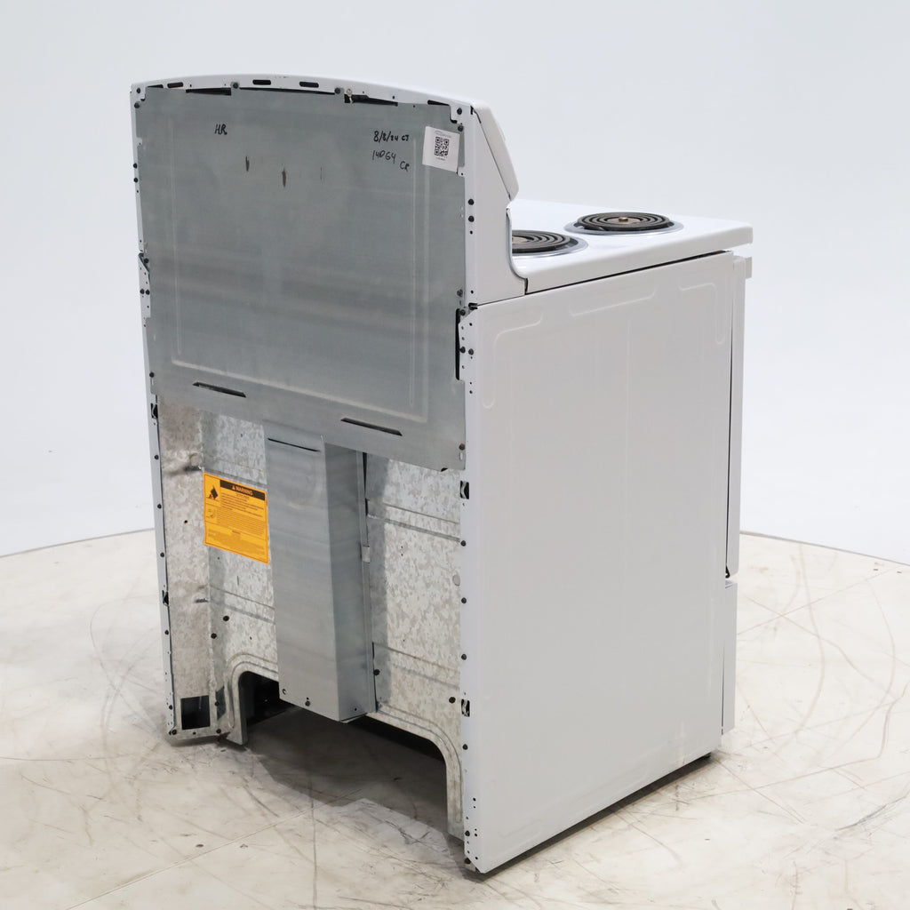 Pictures of White GE 5.0 cu. ft. Freestanding 4 Heating Element Electric Range with Dual Element Bake - Certified Refurbished - Neu Appliance Outlet - Discount Appliance Outlet in Austin, Tx