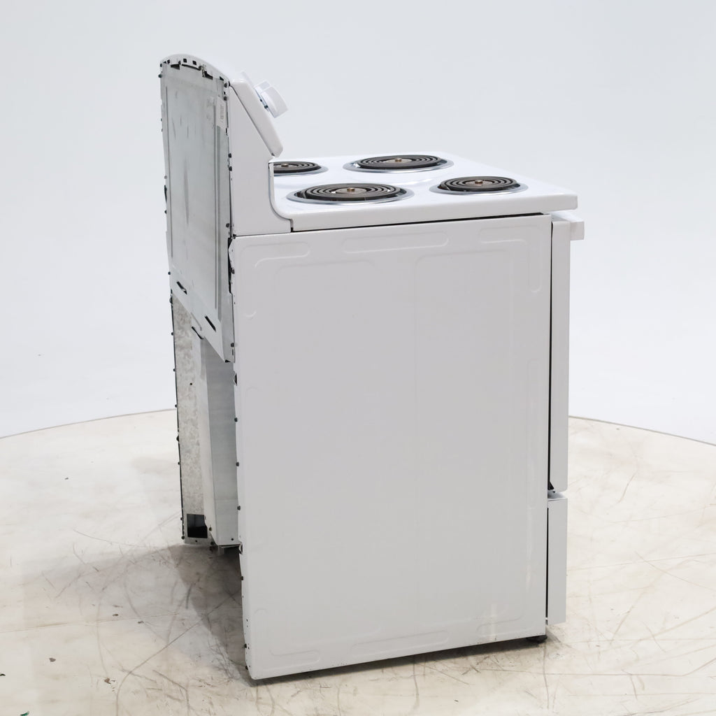 Pictures of White GE 5.0 cu. ft. Freestanding 4 Heating Element Electric Range with Dual Element Bake - Certified Refurbished - Neu Appliance Outlet - Discount Appliance Outlet in Austin, Tx