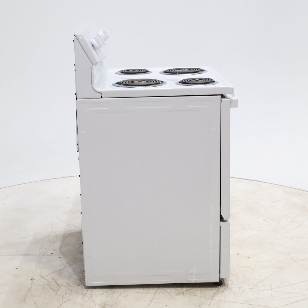 Pictures of White GE 5.0 cu. ft. Freestanding 4 Heating Element Electric Range with Dual Element Bake - Certified Refurbished - Neu Appliance Outlet - Discount Appliance Outlet in Austin, Tx