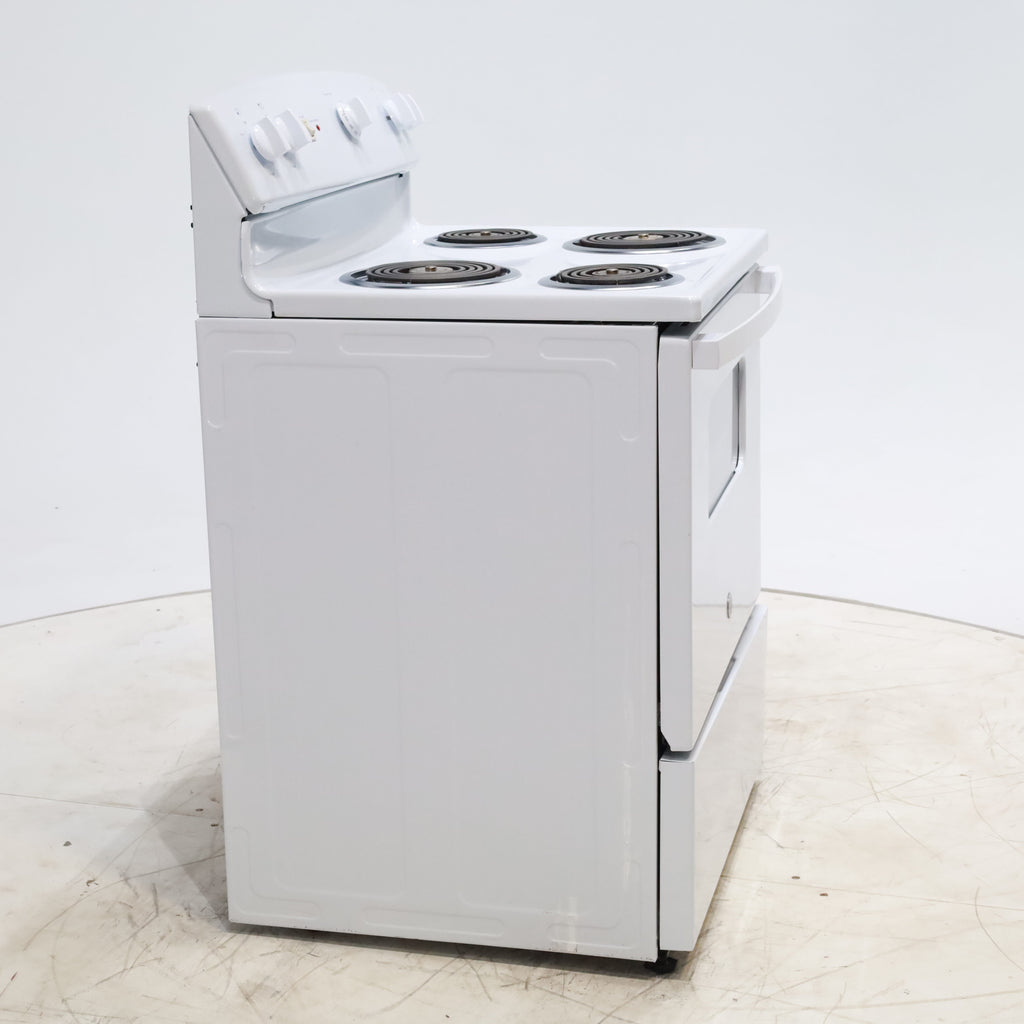 Pictures of White GE 5.0 cu. ft. Freestanding 4 Heating Element Electric Range with Dual Element Bake - Certified Refurbished - Neu Appliance Outlet - Discount Appliance Outlet in Austin, Tx