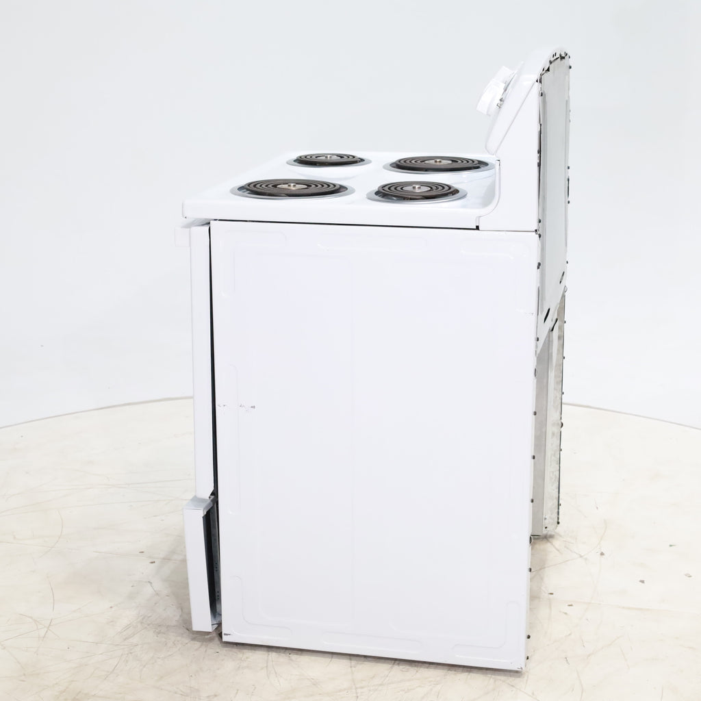 Pictures of White GE 5.0 cu. ft. Freestanding 4 Heating Element Electric Range with Dual Element Bake - Certified Refurbished - Neu Appliance Outlet - Discount Appliance Outlet in Austin, Tx