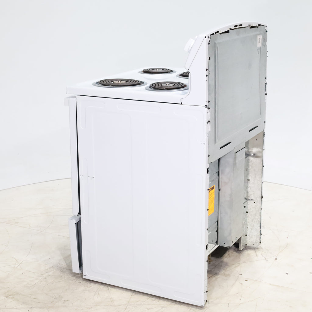 Pictures of White GE 5.0 cu. ft. Freestanding 4 Heating Element Electric Range with Dual Element Bake - Certified Refurbished - Neu Appliance Outlet - Discount Appliance Outlet in Austin, Tx