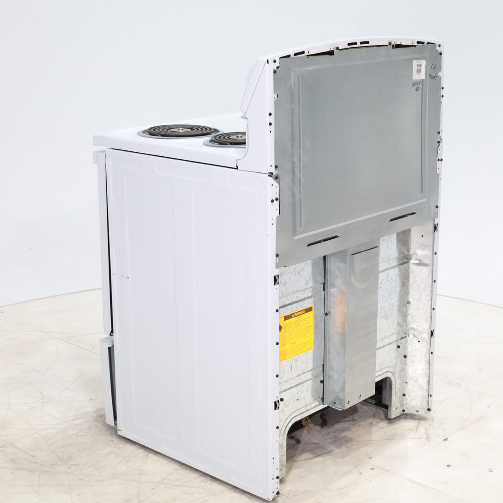 Pictures of White GE 5.0 cu. ft. Freestanding 4 Heating Element Electric Range with Dual Element Bake - Certified Refurbished - Neu Appliance Outlet - Discount Appliance Outlet in Austin, Tx