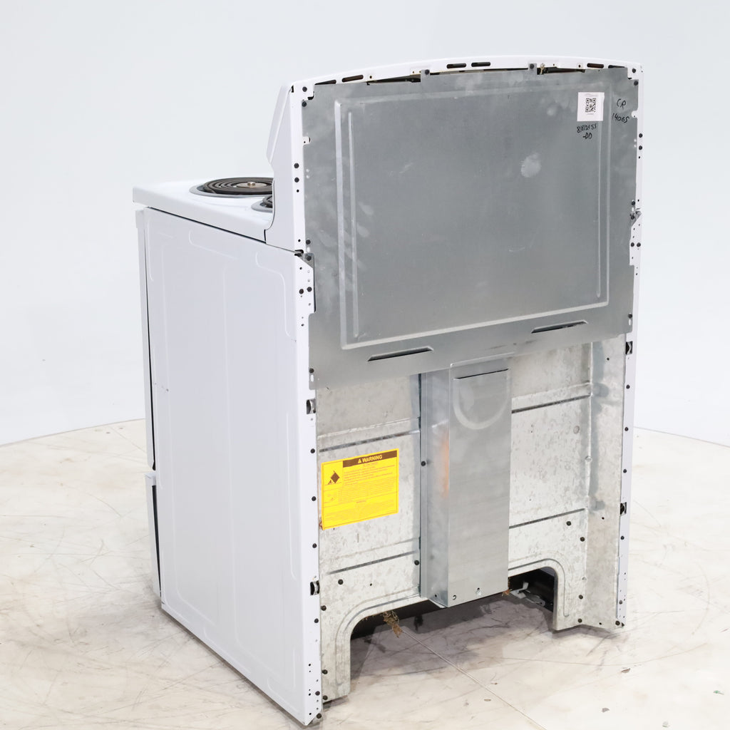 Pictures of White GE 5.0 cu. ft. Freestanding 4 Heating Element Electric Range with Dual Element Bake - Certified Refurbished - Neu Appliance Outlet - Discount Appliance Outlet in Austin, Tx