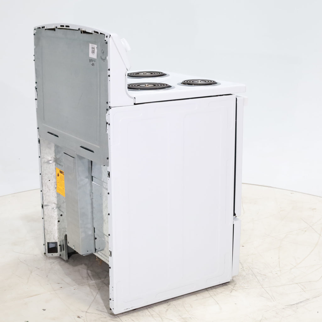 Pictures of White GE 5.0 cu. ft. Freestanding 4 Heating Element Electric Range with Dual Element Bake - Certified Refurbished - Neu Appliance Outlet - Discount Appliance Outlet in Austin, Tx