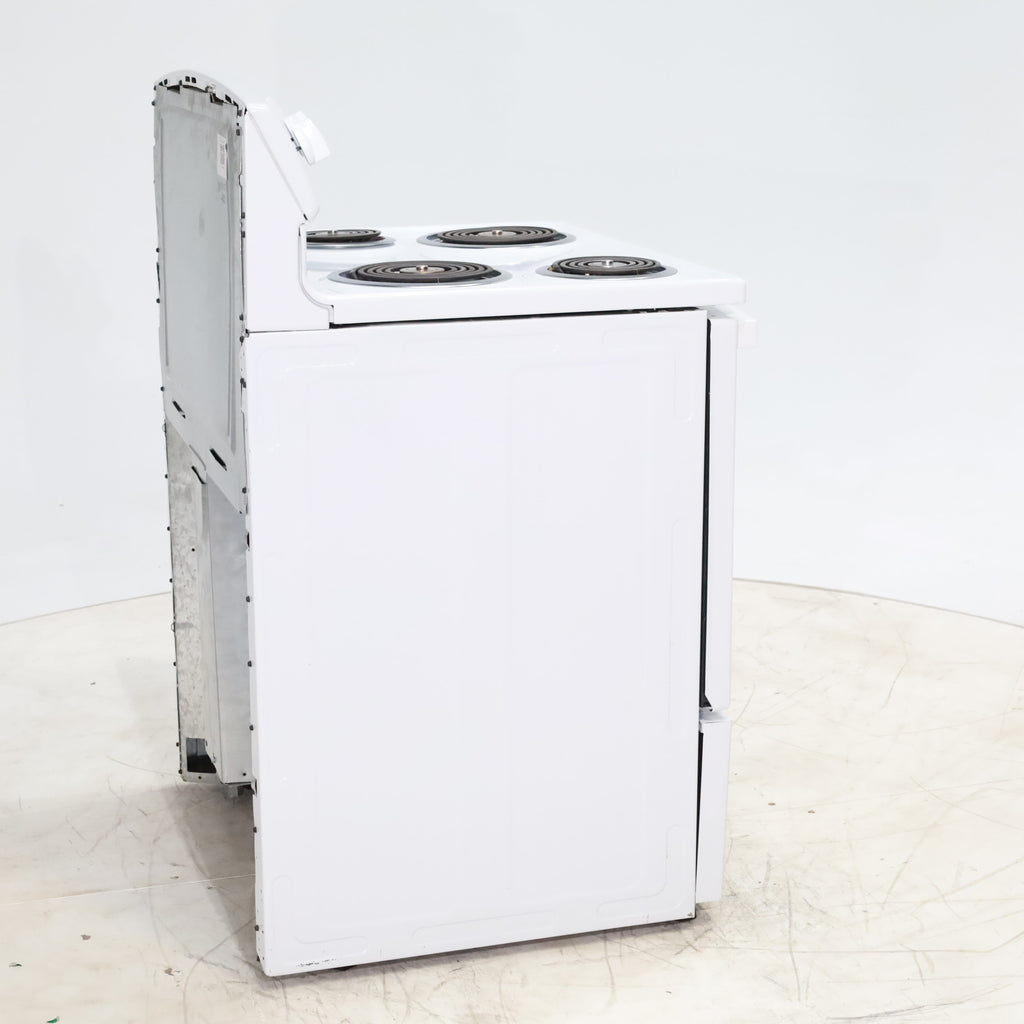Pictures of White GE 5.0 cu. ft. Freestanding 4 Heating Element Electric Range with Dual Element Bake - Certified Refurbished - Neu Appliance Outlet - Discount Appliance Outlet in Austin, Tx