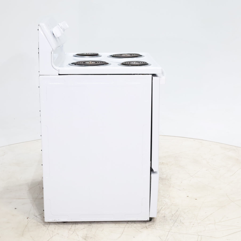 Pictures of White GE 5.0 cu. ft. Freestanding 4 Heating Element Electric Range with Dual Element Bake - Certified Refurbished - Neu Appliance Outlet - Discount Appliance Outlet in Austin, Tx