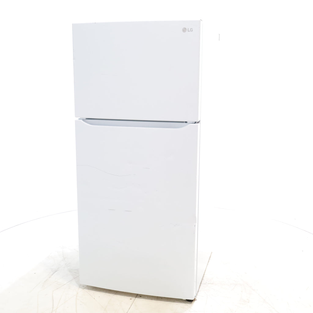 Pictures of 30" Wide Smooth White ENERGY STAR LG 20.2 cu. ft. Top Freezer Refrigerator with Reversible Doors - Scratch & Dent - Major - Neu Appliance Outlet - Discount Appliance Outlet in Austin, Tx