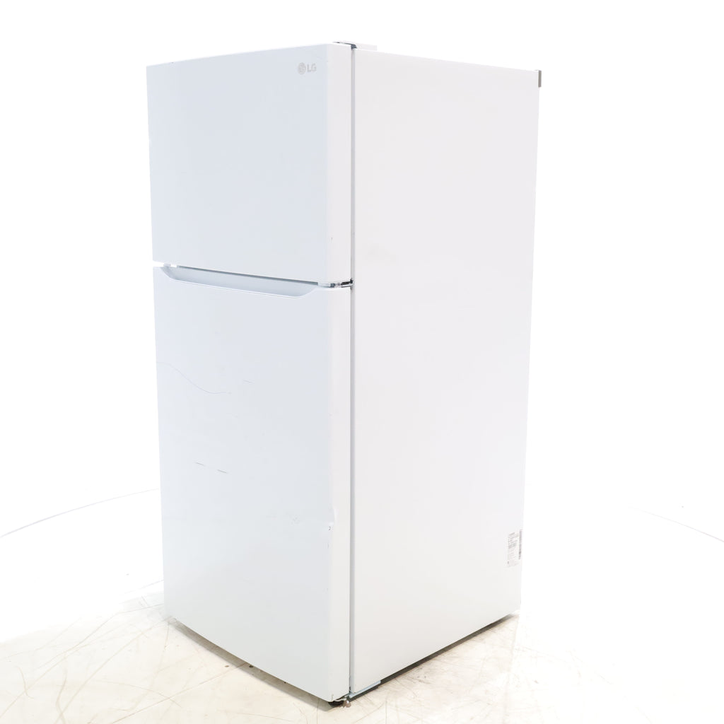 Pictures of 30" Wide Smooth White ENERGY STAR LG 20.2 cu. ft. Top Freezer Refrigerator with Reversible Doors - Scratch & Dent - Major - Neu Appliance Outlet - Discount Appliance Outlet in Austin, Tx