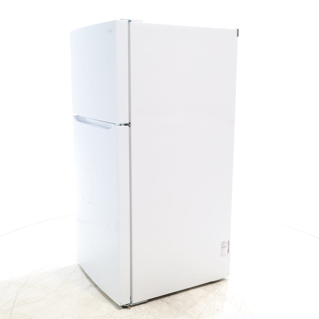 Pictures of 30" Wide Smooth White ENERGY STAR LG 20.2 cu. ft. Top Freezer Refrigerator with Reversible Doors - Scratch & Dent - Major - Neu Appliance Outlet - Discount Appliance Outlet in Austin, Tx