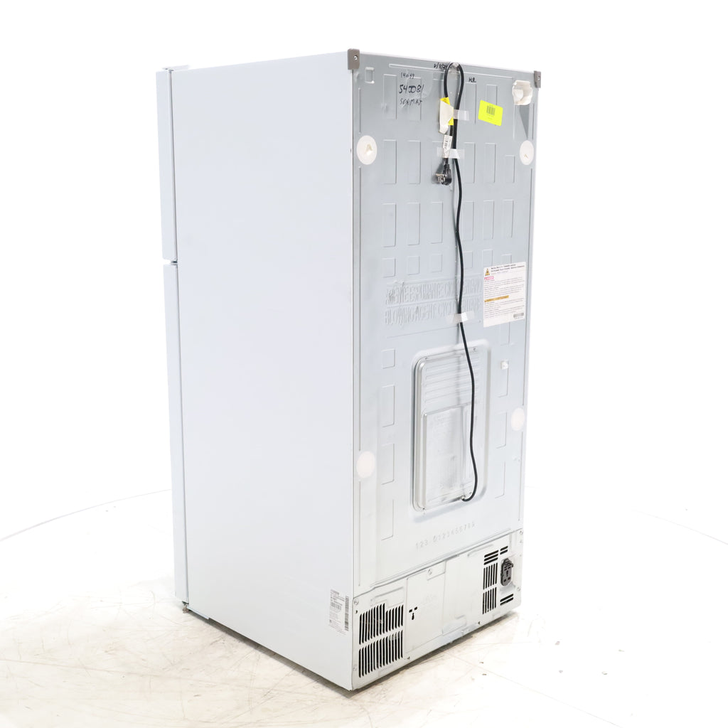 Pictures of 30" Wide Smooth White ENERGY STAR LG 20.2 cu. ft. Top Freezer Refrigerator with Reversible Doors - Scratch & Dent - Major - Neu Appliance Outlet - Discount Appliance Outlet in Austin, Tx