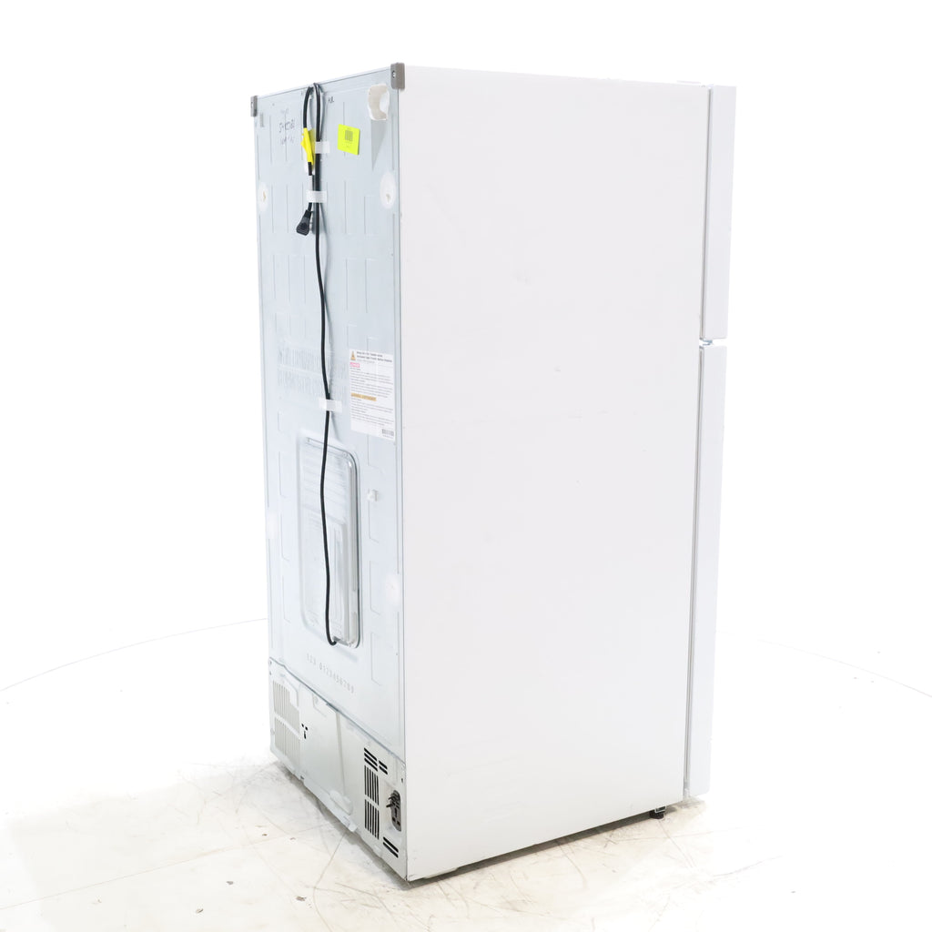 Pictures of 30" Wide Smooth White ENERGY STAR LG 20.2 cu. ft. Top Freezer Refrigerator with Reversible Doors - Scratch & Dent - Major - Neu Appliance Outlet - Discount Appliance Outlet in Austin, Tx