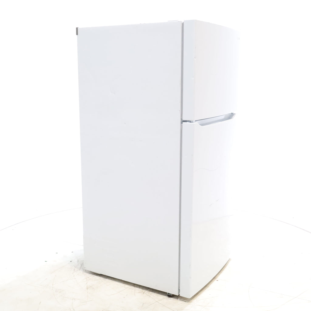 Pictures of 30" Wide Smooth White ENERGY STAR LG 20.2 cu. ft. Top Freezer Refrigerator with Reversible Doors - Scratch & Dent - Major - Neu Appliance Outlet - Discount Appliance Outlet in Austin, Tx