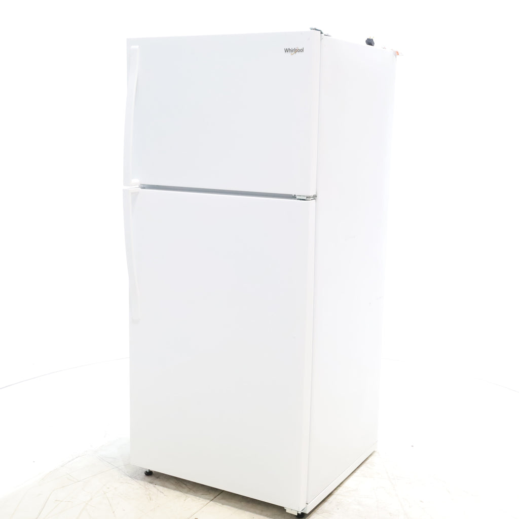 Pictures of 28" Wide White Whirlpool 14.3 cu. ft. Top Freezer Refrigerator with Reversible Doors - Scratch & Dent - Minor - Neu Appliance Outlet - Discount Appliance Outlet in Austin, Tx