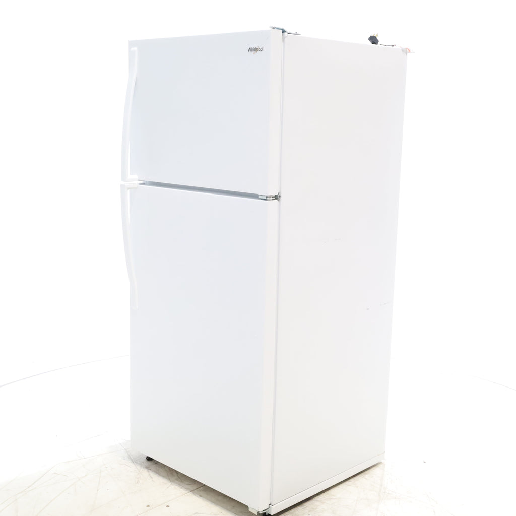 Pictures of 28" Wide White Whirlpool 14.3 cu. ft. Top Freezer Refrigerator with Reversible Doors - Scratch & Dent - Minor - Neu Appliance Outlet - Discount Appliance Outlet in Austin, Tx