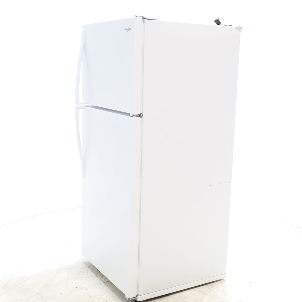 Pictures of 28" Wide White Whirlpool 14.3 cu. ft. Top Freezer Refrigerator with Reversible Doors - Scratch & Dent - Minor - Neu Appliance Outlet - Discount Appliance Outlet in Austin, Tx