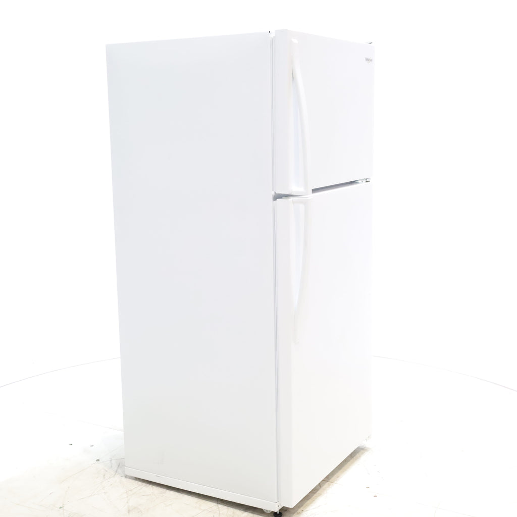 Pictures of 28" Wide White Whirlpool 14.3 cu. ft. Top Freezer Refrigerator with Reversible Doors - Scratch & Dent - Minor - Neu Appliance Outlet - Discount Appliance Outlet in Austin, Tx