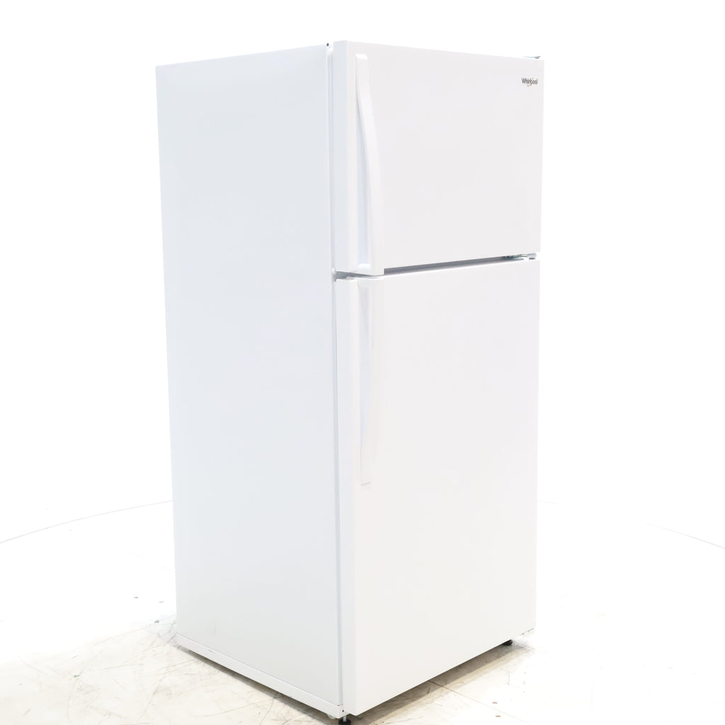 Pictures of 28" Wide White Whirlpool 14.3 cu. ft. Top Freezer Refrigerator with Reversible Doors - Scratch & Dent - Minor - Neu Appliance Outlet - Discount Appliance Outlet in Austin, Tx