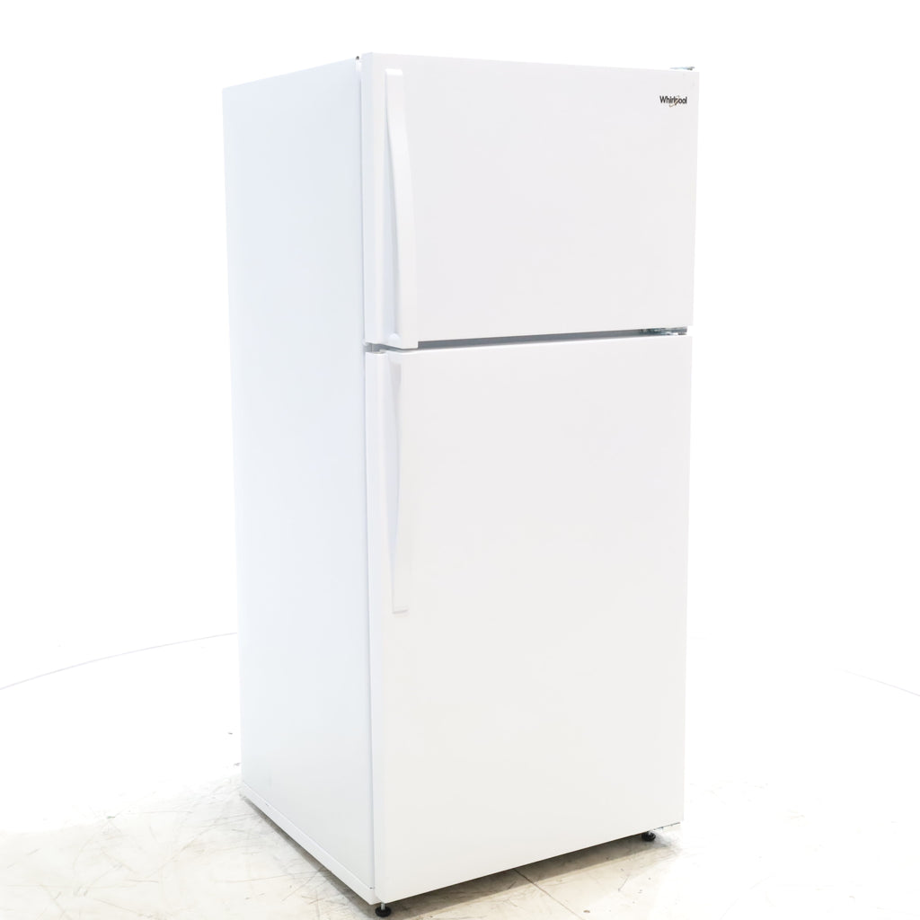 Pictures of 28" Wide White Whirlpool 14.3 cu. ft. Top Freezer Refrigerator with Reversible Doors - Scratch & Dent - Minor - Neu Appliance Outlet - Discount Appliance Outlet in Austin, Tx