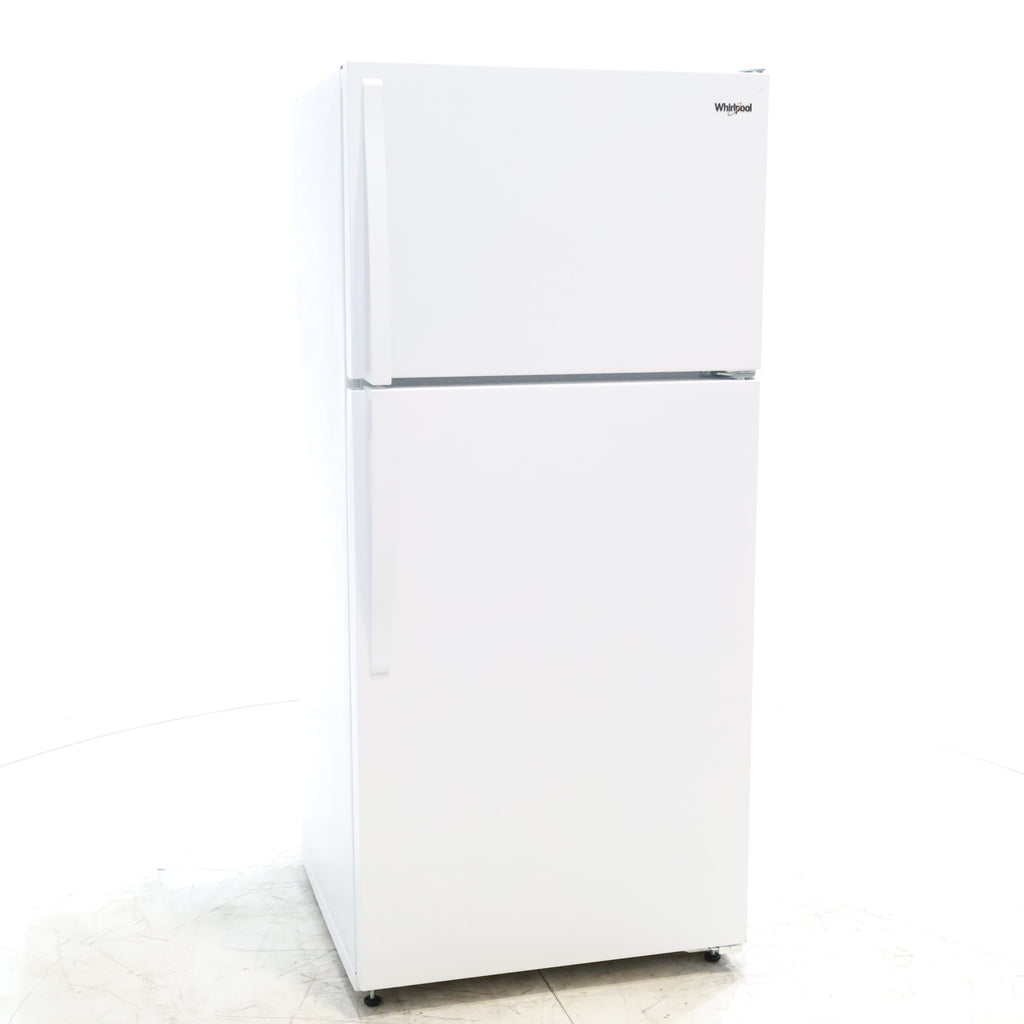 Pictures of 28" Wide White Whirlpool 14.3 cu. ft. Top Freezer Refrigerator with Reversible Doors - Scratch & Dent - Minor - Neu Appliance Outlet - Discount Appliance Outlet in Austin, Tx