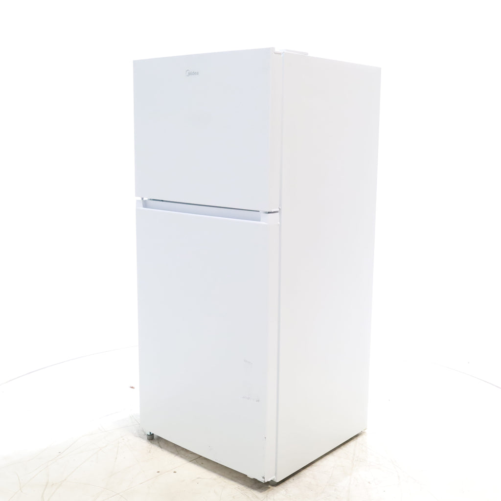 Pictures of White ENERGY STAR Midea 18.1 cu. ft. Top Freezer Refrigerator with Reversible Door - Scratch & Dent - Minor - Neu Appliance Outlet - Discount Appliance Outlet in Austin, Tx