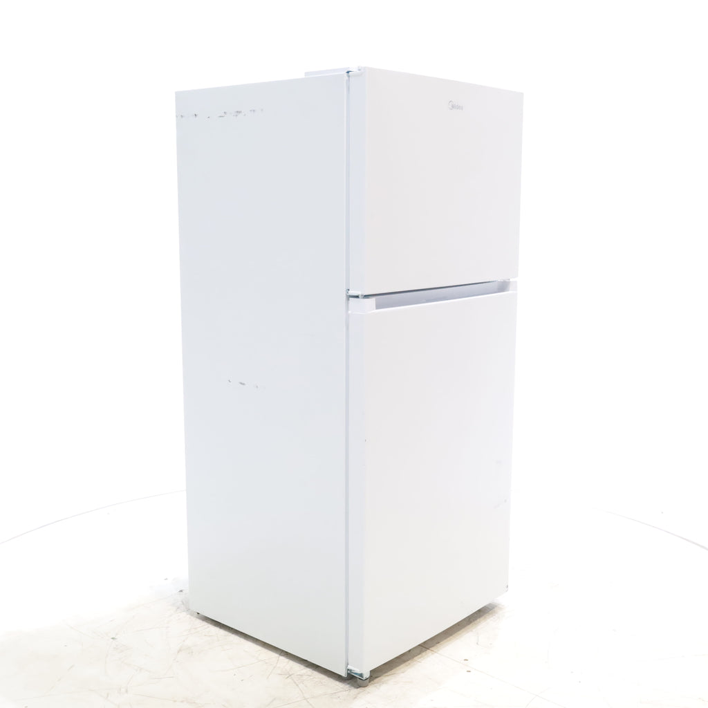 Pictures of White ENERGY STAR Midea 18.1 cu. ft. Top Freezer Refrigerator with Reversible Door - Scratch & Dent - Minor - Neu Appliance Outlet - Discount Appliance Outlet in Austin, Tx