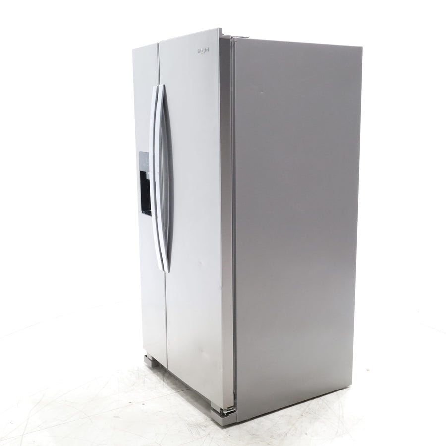 33 in. Wide Fingerprint-Resistant Stainless Steel Whirlpool 21.4 cu. ft. Side by Side Refrigerator with In Door Ice and Water Dispenser - Certified Refurbished