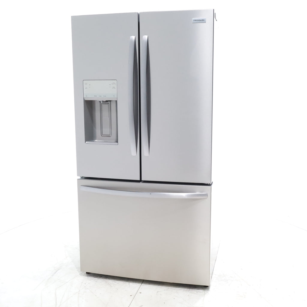 Pictures of Stainless Steel ENERGY STAR Frigidaire 27.8 cu. ft. 3 Door French Door Refrigerator with Exterior Water and Ice Dispenser - Scratch & Dent - Minor - Neu Appliance Outlet - Discount Appliance Outlet in Austin, Tx