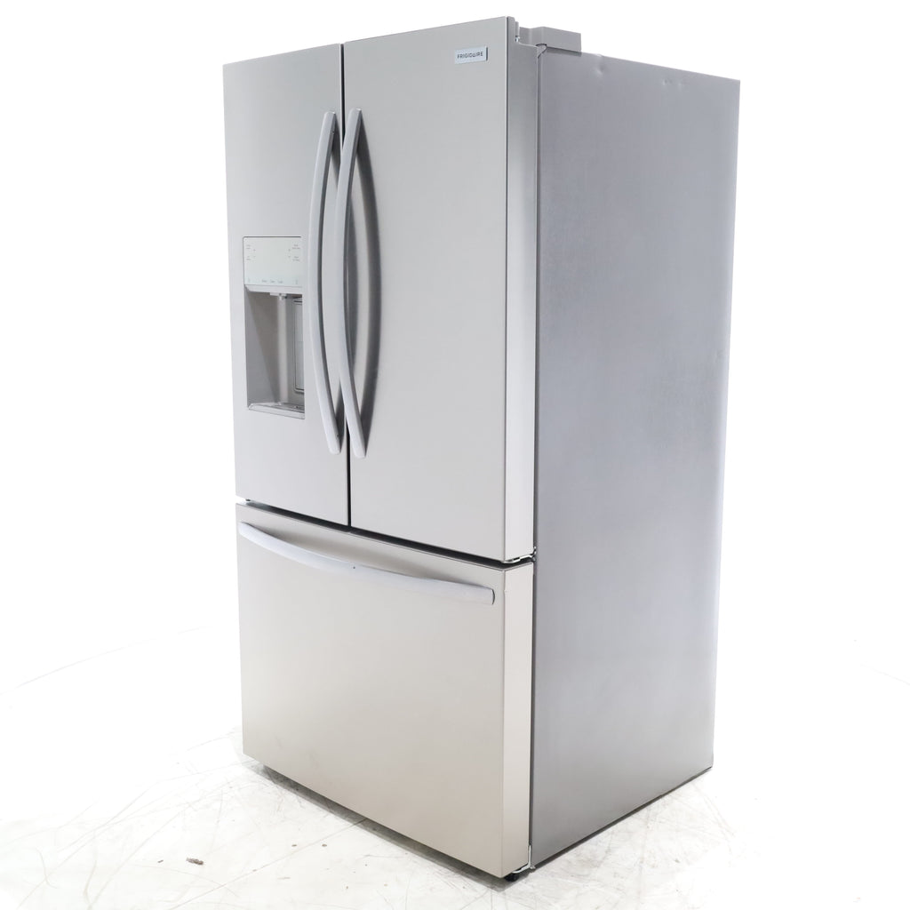 Pictures of Stainless Steel ENERGY STAR Frigidaire 27.8 cu. ft. 3 Door French Door Refrigerator with Exterior Water and Ice Dispenser - Scratch & Dent - Minor - Neu Appliance Outlet - Discount Appliance Outlet in Austin, Tx