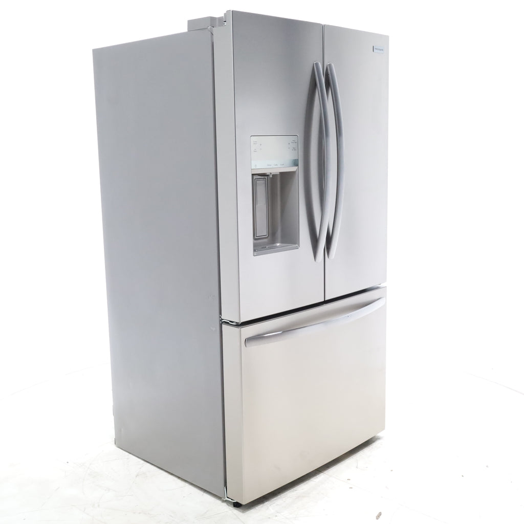 Pictures of Stainless Steel ENERGY STAR Frigidaire 27.8 cu. ft. 3 Door French Door Refrigerator with Exterior Water and Ice Dispenser - Scratch & Dent - Minor - Neu Appliance Outlet - Discount Appliance Outlet in Austin, Tx