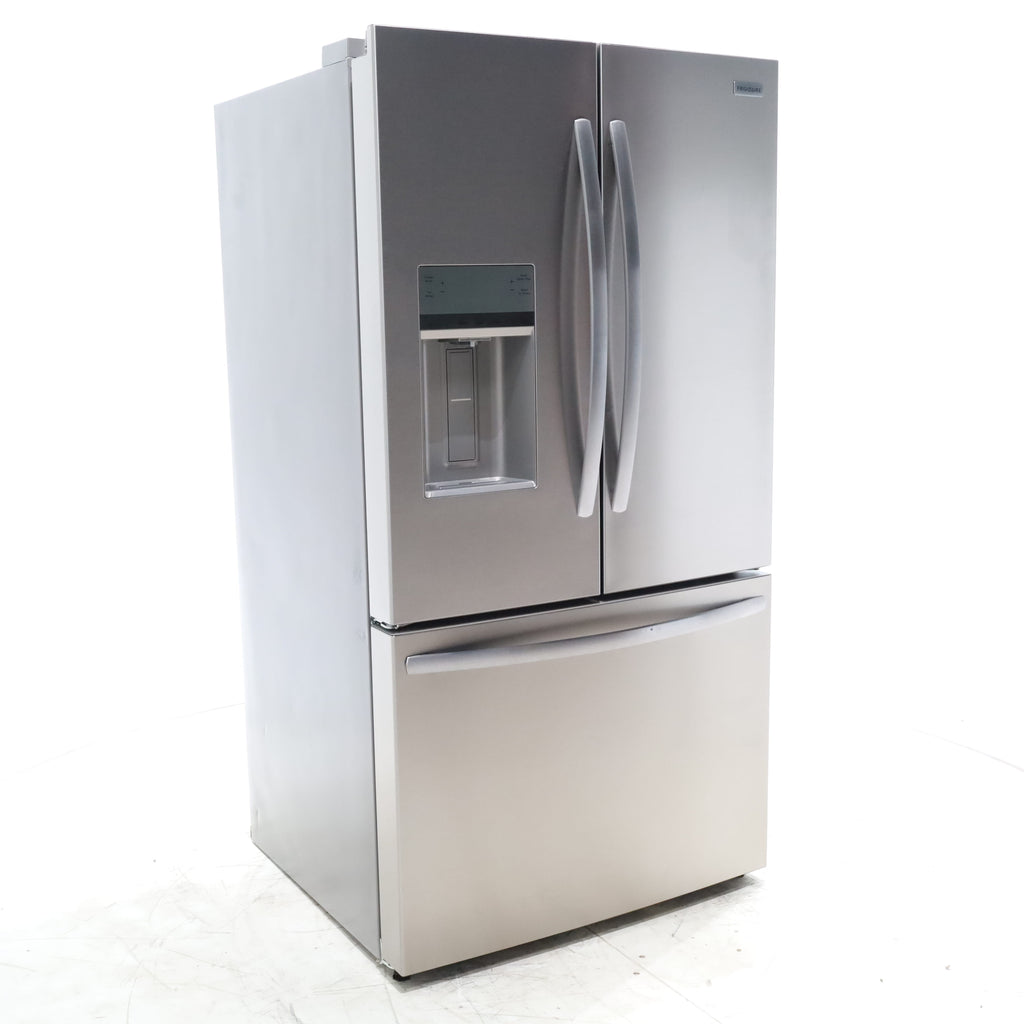 Pictures of Stainless Steel ENERGY STAR Frigidaire 27.8 cu. ft. 3 Door French Door Refrigerator with Exterior Water and Ice Dispenser - Scratch & Dent - Minor - Neu Appliance Outlet - Discount Appliance Outlet in Austin, Tx