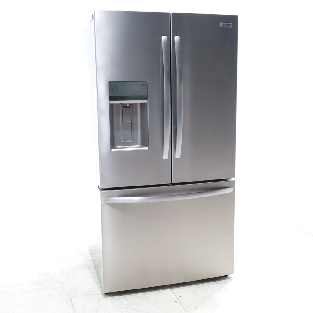 Pictures of Stainless Steel ENERGY STAR Frigidaire 27.8 cu. ft. 3 Door French Door Refrigerator with Exterior Water and Ice Dispenser - Scratch & Dent - Minor - Neu Appliance Outlet - Discount Appliance Outlet in Austin, Tx