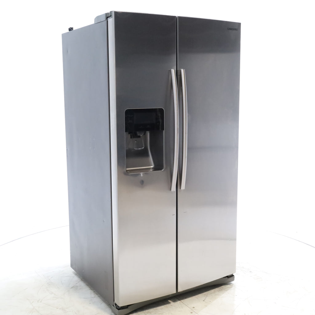 Pictures of Stainless Steel ENERGY STAR Samsung 24.5 cu. ft. Side by Side Refrigerator with Exterior Ice and Water Dispenser - Certified Refurbished - Neu Appliance Outlet - Discount Appliance Outlet in Austin, Tx