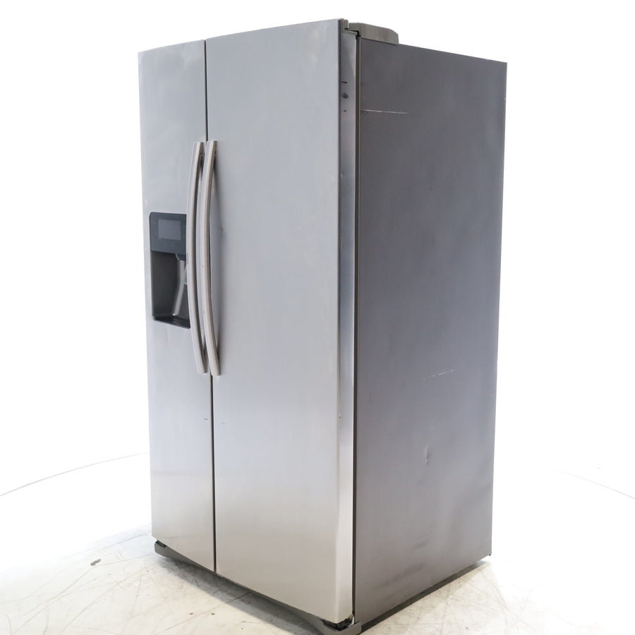 Stainless Steel ENERGY STAR Samsung 24.5 cu. ft. Side by Side Refrigerator with Exterior Ice and Water Dispenser - Certified Refurbished