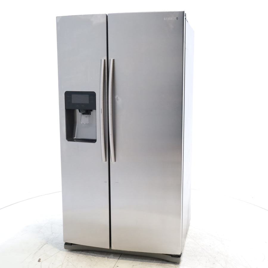 Stainless Steel ENERGY STAR Samsung 24.5 cu. ft. Side by Side Refrigerator with Exterior Ice and Water Dispenser - Certified Refurbished