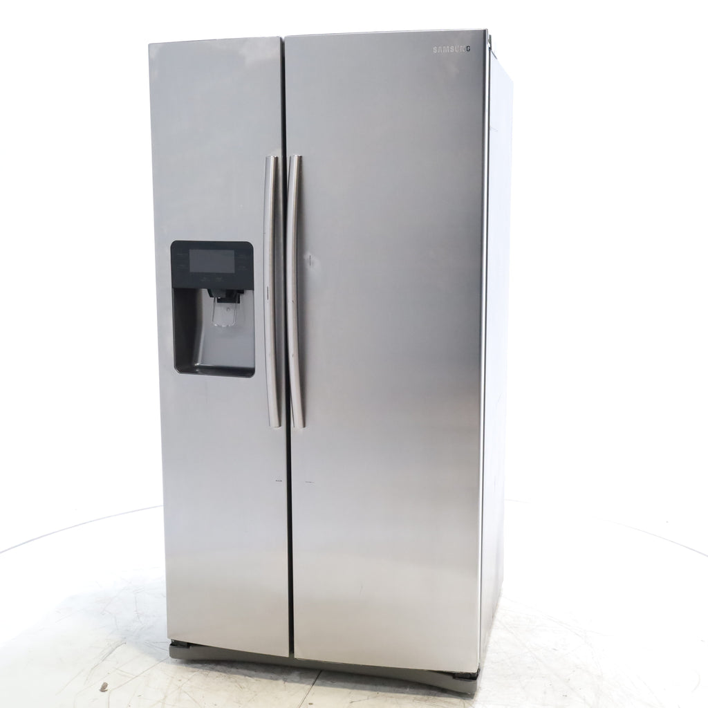 Pictures of Stainless Steel ENERGY STAR Samsung 24.5 cu. ft. Side by Side Refrigerator with Exterior Ice and Water Dispenser - Certified Refurbished - Neu Appliance Outlet - Discount Appliance Outlet in Austin, Tx