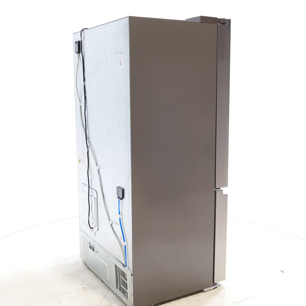 Pictures of Hisense Fingerprint Resistant Stainless Steel Counter-depth 21.2 cu ft French Door ENERGY STAR Refrigerator with Water and Ice Dispenser - Scratch & Dent - Minor - Neu Appliance Outlet - Discount Appliance Outlet in Austin, Tx