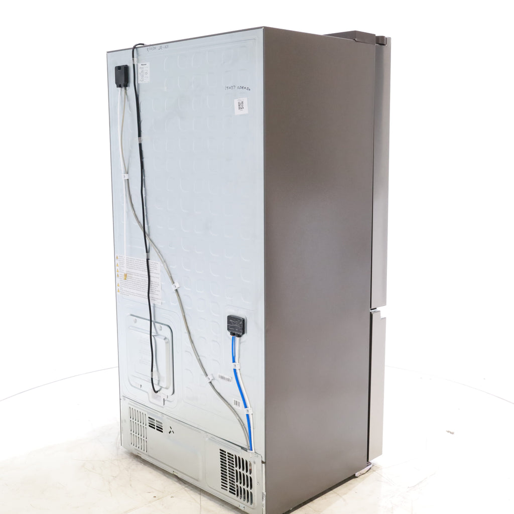 Pictures of Hisense Fingerprint Resistant Stainless Steel Counter-depth 21.2 cu ft French Door ENERGY STAR Refrigerator with Water and Ice Dispenser - Scratch & Dent - Minor - Neu Appliance Outlet - Discount Appliance Outlet in Austin, Tx
