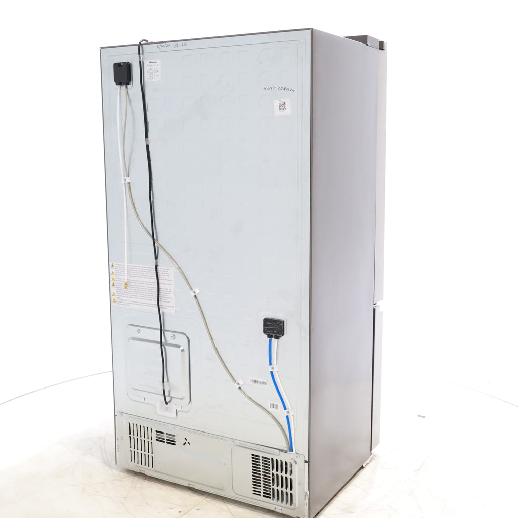 Pictures of Hisense Fingerprint Resistant Stainless Steel Counter-depth 21.2 cu ft French Door ENERGY STAR Refrigerator with Water and Ice Dispenser - Scratch & Dent - Minor - Neu Appliance Outlet - Discount Appliance Outlet in Austin, Tx