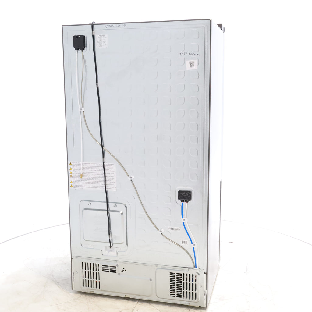 Pictures of Hisense Fingerprint Resistant Stainless Steel Counter-depth 21.2 cu ft French Door ENERGY STAR Refrigerator with Water and Ice Dispenser - Scratch & Dent - Minor - Neu Appliance Outlet - Discount Appliance Outlet in Austin, Tx