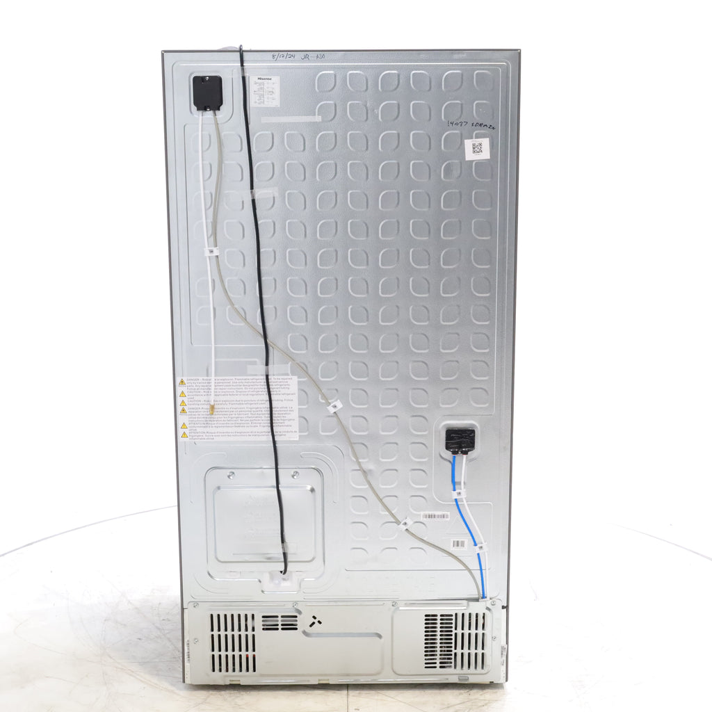 Pictures of Hisense Fingerprint Resistant Stainless Steel Counter-depth 21.2 cu ft French Door ENERGY STAR Refrigerator with Water and Ice Dispenser - Scratch & Dent - Minor - Neu Appliance Outlet - Discount Appliance Outlet in Austin, Tx