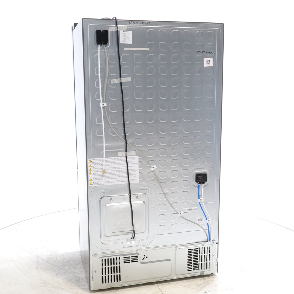 Pictures of Hisense Fingerprint Resistant Stainless Steel Counter-depth 21.2 cu ft French Door ENERGY STAR Refrigerator with Water and Ice Dispenser - Scratch & Dent - Minor - Neu Appliance Outlet - Discount Appliance Outlet in Austin, Tx