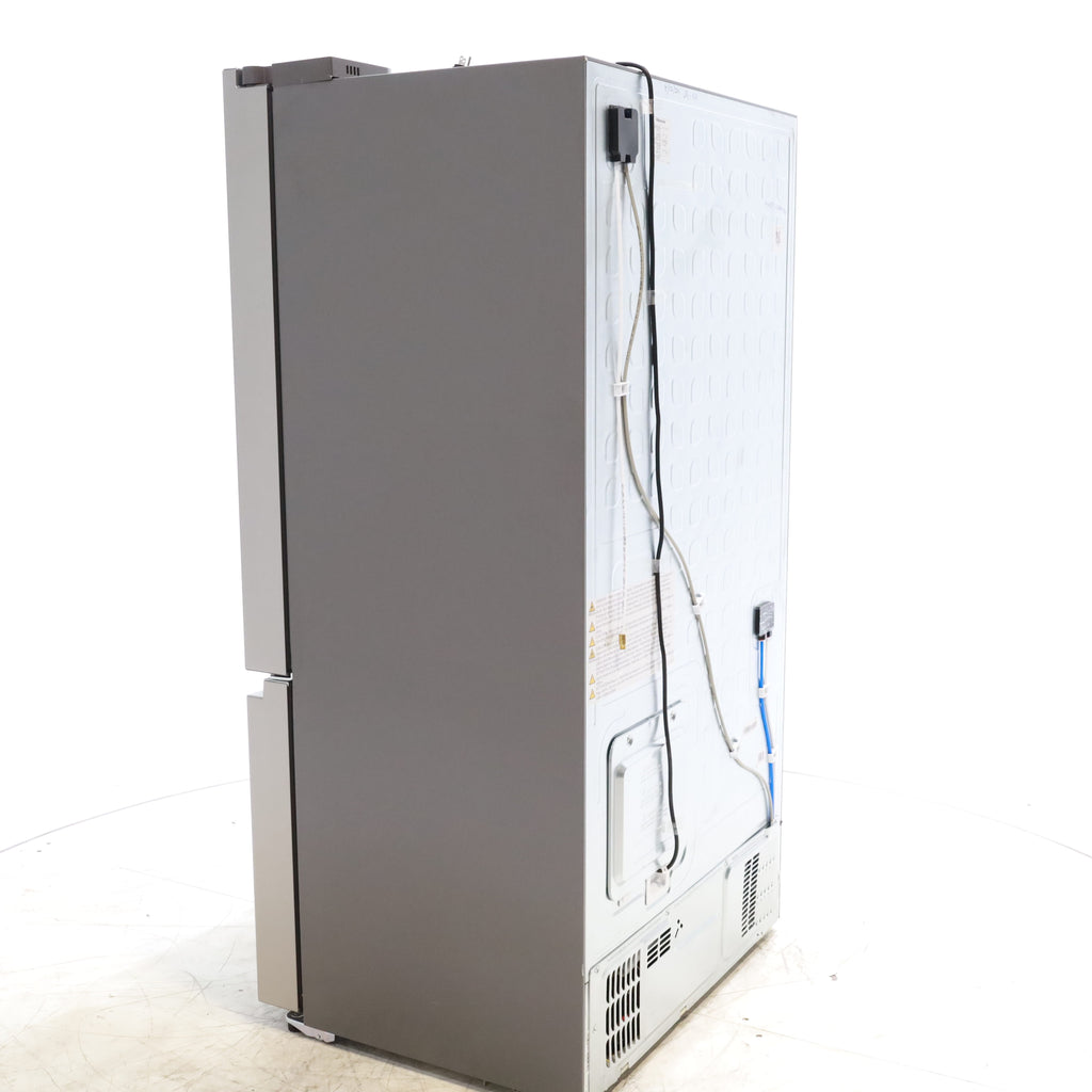 Pictures of Hisense Fingerprint Resistant Stainless Steel Counter-depth 21.2 cu ft French Door ENERGY STAR Refrigerator with Water and Ice Dispenser - Scratch & Dent - Minor - Neu Appliance Outlet - Discount Appliance Outlet in Austin, Tx