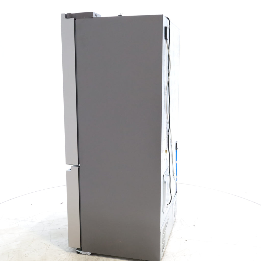 Pictures of Hisense Fingerprint Resistant Stainless Steel Counter-depth 21.2 cu ft French Door ENERGY STAR Refrigerator with Water and Ice Dispenser - Scratch & Dent - Minor - Neu Appliance Outlet - Discount Appliance Outlet in Austin, Tx