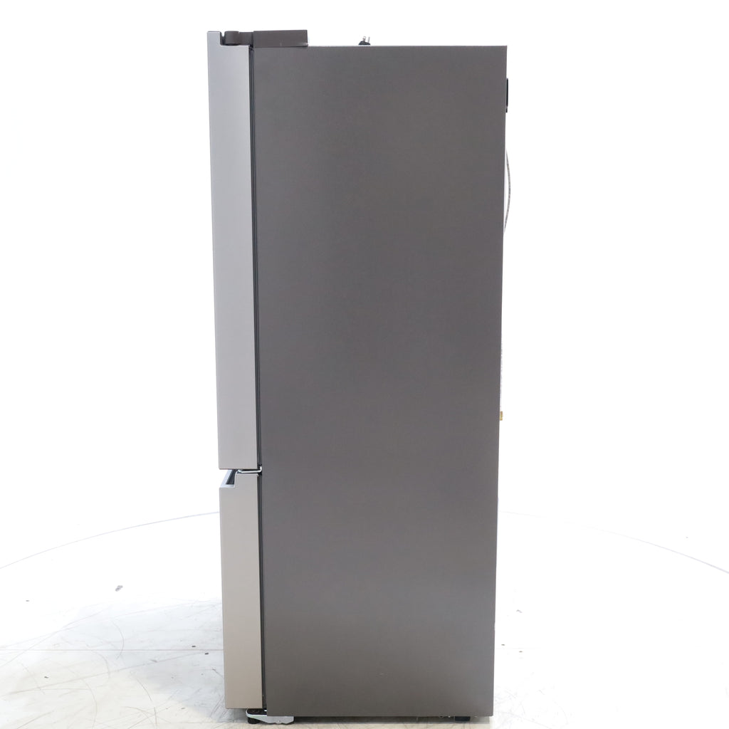 Pictures of Hisense Fingerprint Resistant Stainless Steel Counter-depth 21.2 cu ft French Door ENERGY STAR Refrigerator with Water and Ice Dispenser - Scratch & Dent - Minor - Neu Appliance Outlet - Discount Appliance Outlet in Austin, Tx