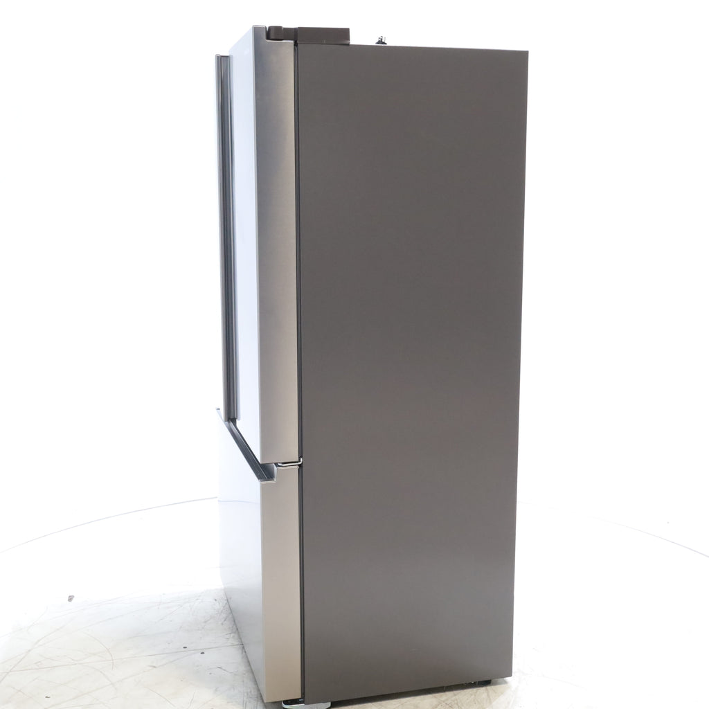 Pictures of Hisense Fingerprint Resistant Stainless Steel Counter-depth 21.2 cu ft French Door ENERGY STAR Refrigerator with Water and Ice Dispenser - Scratch & Dent - Minor - Neu Appliance Outlet - Discount Appliance Outlet in Austin, Tx