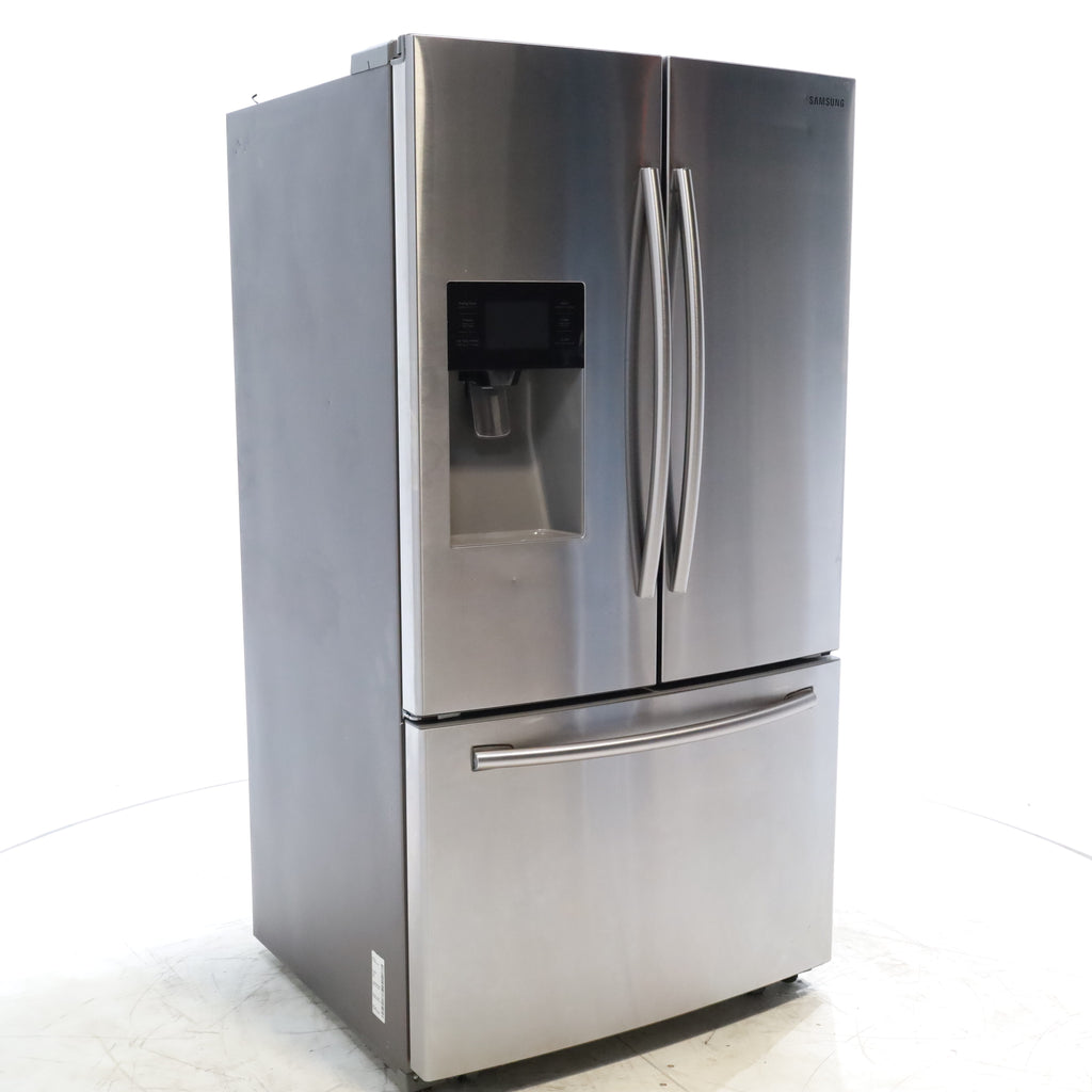 Pictures of Stainless Steel ENERGY STAR Samsung 24.6 cu. ft. 3 Door French Door Refrigerator with External Water and Ice Dispenser - Certified Refurbished - Neu Appliance Outlet - Discount Appliance Outlet in Austin, Tx