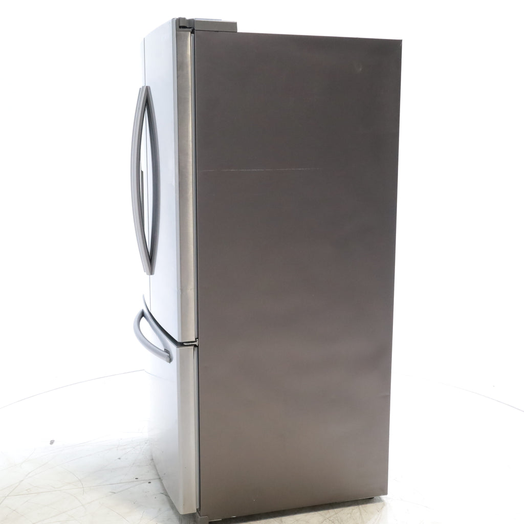 Pictures of Stainless Steel ENERGY STAR Samsung 24.6 cu. ft. 3 Door French Door Refrigerator with External Water and Ice Dispenser - Certified Refurbished - Neu Appliance Outlet - Discount Appliance Outlet in Austin, Tx